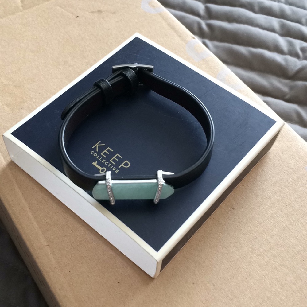 Keep Collective Black/Brown Leather Bracelet